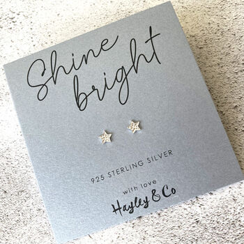 Shine Bright Star Sterling Silver Earrings, 3 of 6