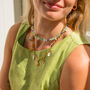 Gemstone Bead And Sea Charms Necklaces Set Of Two, thumbnail 2 of 3