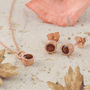 Garnet Rose Gold January Birthstone Jewellery Set, thumbnail 1 of 4