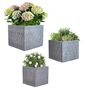 Siena Grey Embossed Planter, thumbnail 2 of 7