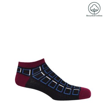 Crosslet Grey And Cube Black Men's Trainer Socks Bundle, 3 of 7