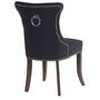 Black Studded Linen Dining Chair With Back Ring, thumbnail 2 of 2