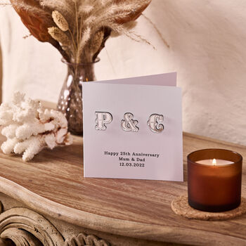 Personalised Initials Wedding Keepsake Card, 4 of 7