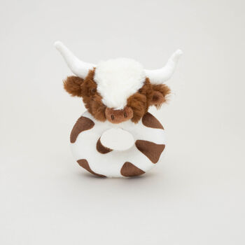Texas Longhorn Highland Cow Rattle, From Birth, Gift Boxed, 3 of 8