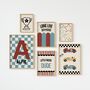 Boys Set Of Six Gallery Wall Personalised Racing Car Themed Prints, thumbnail 1 of 5