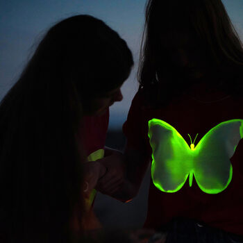 Butterfly Glow In The Dark Interactive Kids T Shirt, 3 of 8