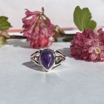 Handmade Silver Rings With Natural Gemstones, 8 of 12