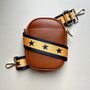Mustard And Navy Star And Stripe Bag Strap, thumbnail 1 of 2
