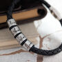 Men's Personalised Engraved Leather Bracelet, thumbnail 1 of 4