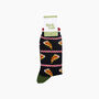 Pizza Slice Bamboo Socks In Black, thumbnail 4 of 4