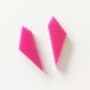Hot Pink Geometric Shard Earrings, thumbnail 2 of 3