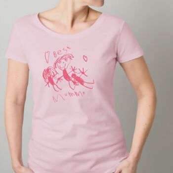 Personalised Mums T Shirt With Child's Drawing, 3 of 4