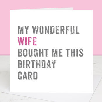 Personalised From Your Wife Birthday Card, 4 of 4