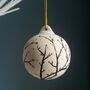 Cherry Blossom Hand Painted Ceramic Bauble, thumbnail 2 of 5