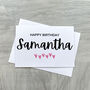 Large Print Personalised Love Heart Birthday Card, thumbnail 5 of 5