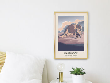 Dartmoor National Park Travel Poster Art Print, 3 of 8