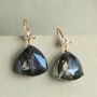 Labradorite Navy Blue Art Deco Earrings, thumbnail 3 of 6