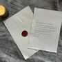Personalised Custom Typewriter Letter, Envelope And Wax Seal, thumbnail 1 of 3