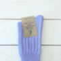 Lilac Cashmere Blend Socks, thumbnail 1 of 3