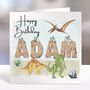 Dinosaur Birthday Card, thumbnail 2 of 4