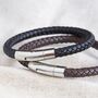 Men's Personalised Vegan Leather Bracelet, thumbnail 3 of 9