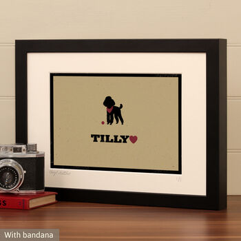 Personalised Poodle Print For One Or Two Dogs, 7 of 12