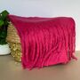 Super Soft Chunky Tassel Scarf In Hot Pink, thumbnail 2 of 3