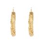Molten Meadow 18ct Gold Plated Hoops, thumbnail 7 of 9
