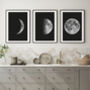 Set Of Three Moon Phases Art Prints For Home, thumbnail 3 of 6