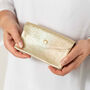 Gold Leather Popper Purse, thumbnail 1 of 5