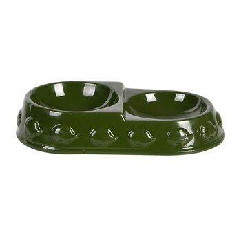 Hedgehog Feeding Bowl And Water Dish Green Garden Gift, 2 of 3