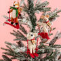 Personalised Skiing Animal Christmas Tree Decoration, thumbnail 1 of 5