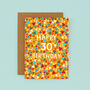 30th Birthday Card For Men, Geometric 30th Card, For Him, thumbnail 2 of 2