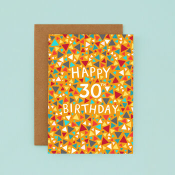 30th Birthday Card For Men, Geometric 30th Card, For Him, 2 of 2
