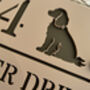 Personalised Spaniel Dog Design House Acrylic Number Sign, thumbnail 6 of 8