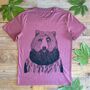 Bearded Bear Men's Organic T Shirt, thumbnail 2 of 9