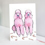 Pink Poodle Christmas Card, thumbnail 3 of 7