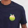 Personalised Tennis Christmas Pudding T Shirt, thumbnail 1 of 3