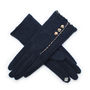 Merino Wool Touch Screen Gloves With Tartan Buttons, thumbnail 5 of 7