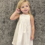Flower Girl's Personalised Cotton Dress, thumbnail 2 of 6