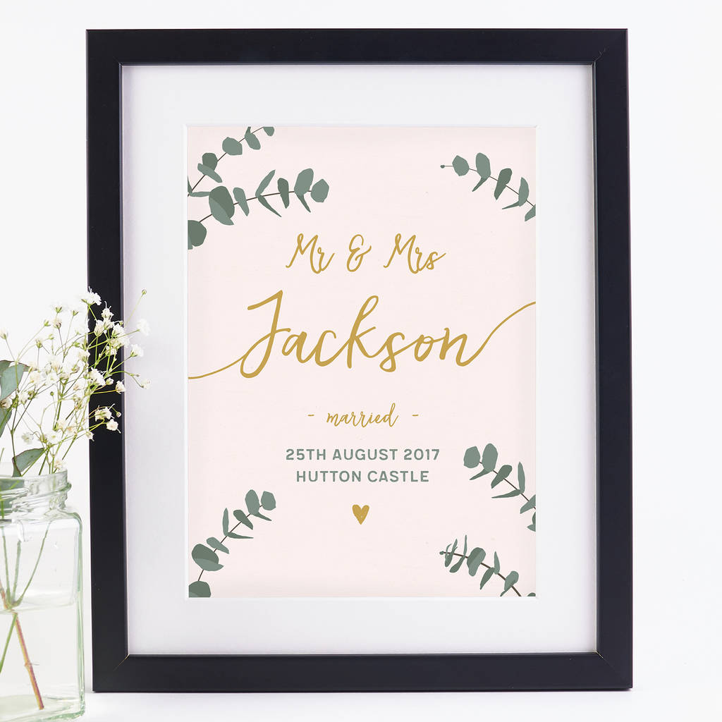 Personalised Wedding Gift Prints By Norma Dorothy Personalised Wedding Gift Prints