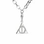 Harry Potter Sterling Silver Deathly Hallows Clip On Charm With Crystals, thumbnail 2 of 3