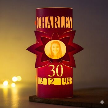 Personalised Birthday Photo Paper Lantern 100th, 10 of 11