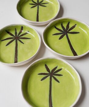 Handmade Green And Gold Palm Tree Ring Dish, 3 of 5
