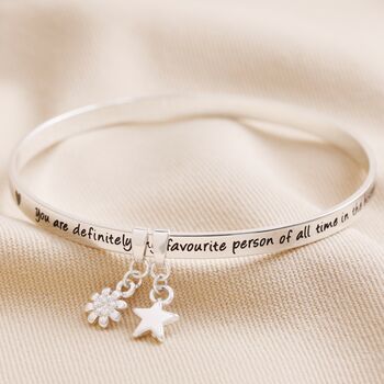 'Favourite Person' Meaningful Word Bangle, 4 of 5
