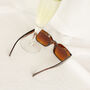 Chunky Bevelled Square Sunglasses In Brown, thumbnail 4 of 4