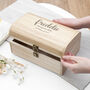 Personalised New Baby Wooden Keepsake Chest, thumbnail 2 of 10
