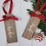 Pure White Santa Stocking With Personalised Wooden Tag, thumbnail 5 of 11