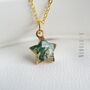 Moss Agate Star Necklace, thumbnail 1 of 11