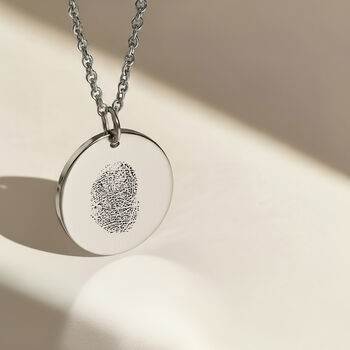 Fingerprint Disc Necklace, 3 of 9